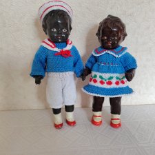 Темнокожие куколки ГДР из композита