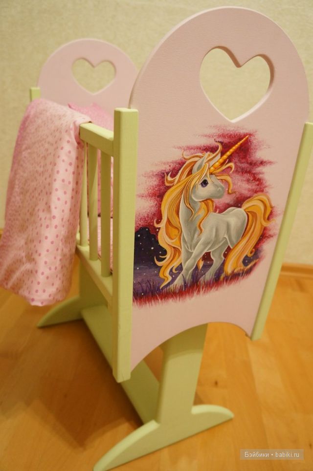 кукольная кроватка, кроватка для куклы, кроватка-люлька, колыбелька