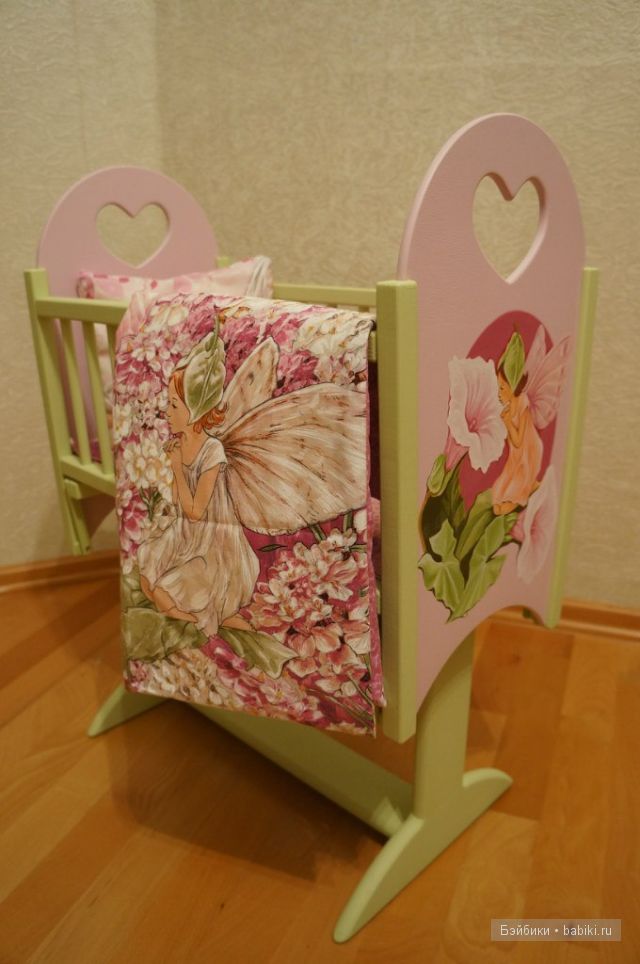 кукольная кроватка, кроватка для куклы, кроватка-люлька, колыбелька