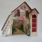 Миниатюрная кроватка-домик "Розовые сны"