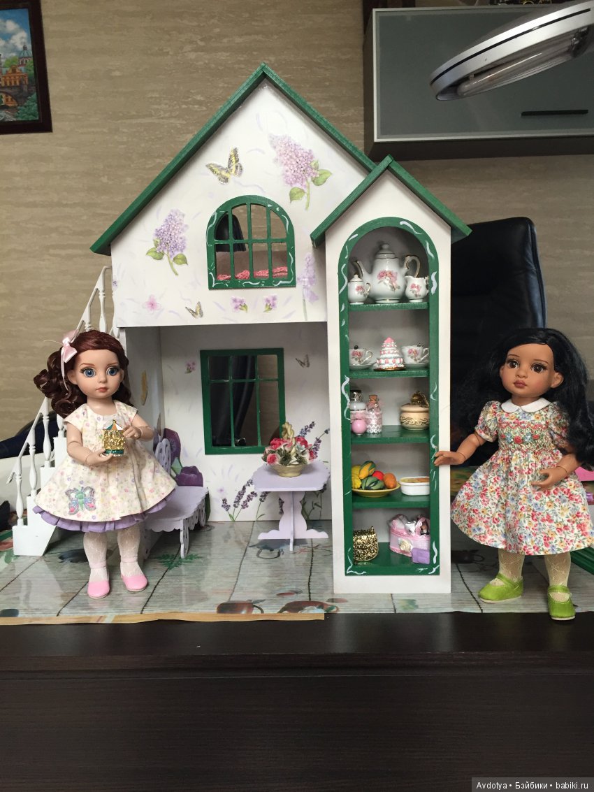 миниатюра, кровать домик, домик, кроватка, кукольная кроватка, кукольная мебель