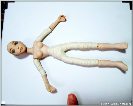 Кира - ООАК Sivilla. Поэтапка каркасной куклы (фото 10)