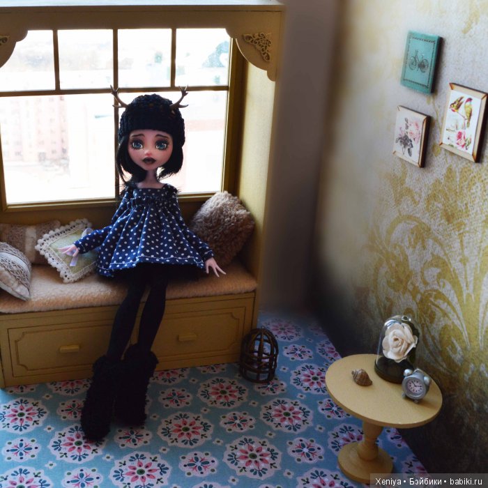 румбокс, диорама, интерьер, ля'пуф, кукольный интерьер, миниатюра, 1:6