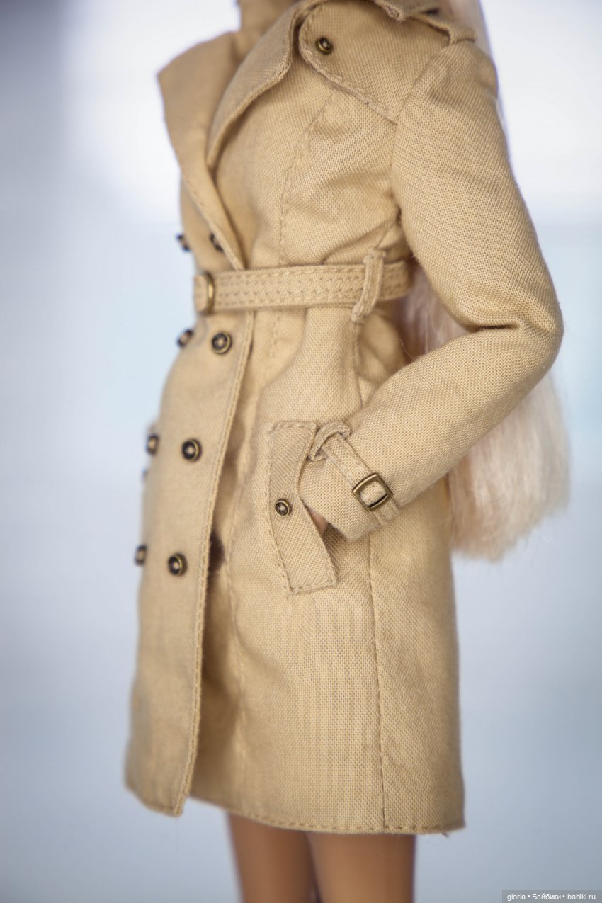 Тренч в стиле «Burberry» — Одежда и обувь для кукол своими руками: фото (фото 8)