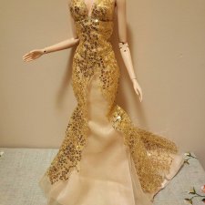 Красивые авторские платья для кукол формата 1/4