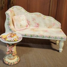 Диван (софа, кушетка) "Ellowyne's Chaise" для кукол Tonner (Тоннер) и других формата 1/4