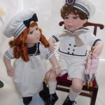 "Ты морячка, я моряк" - фарфоровые куклы Алекса и Филипп от Линды Стил