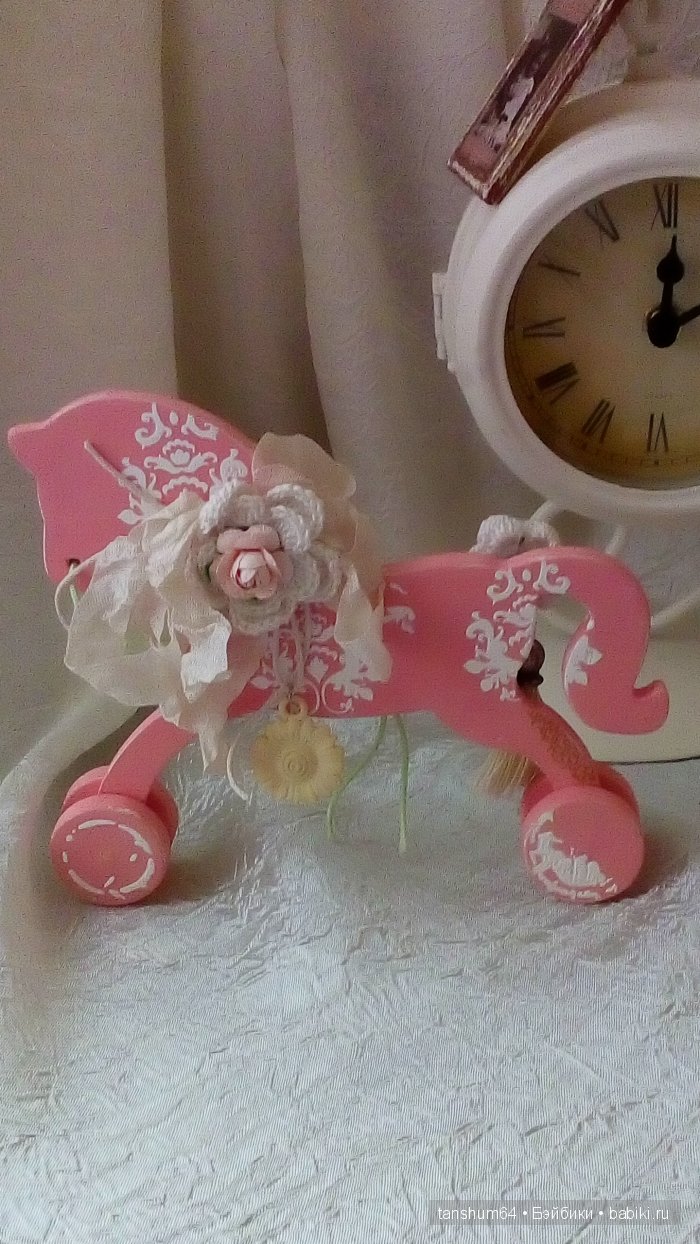 "Я люблю свою лошадку"( шебби в розовых тонах) (фото 3)