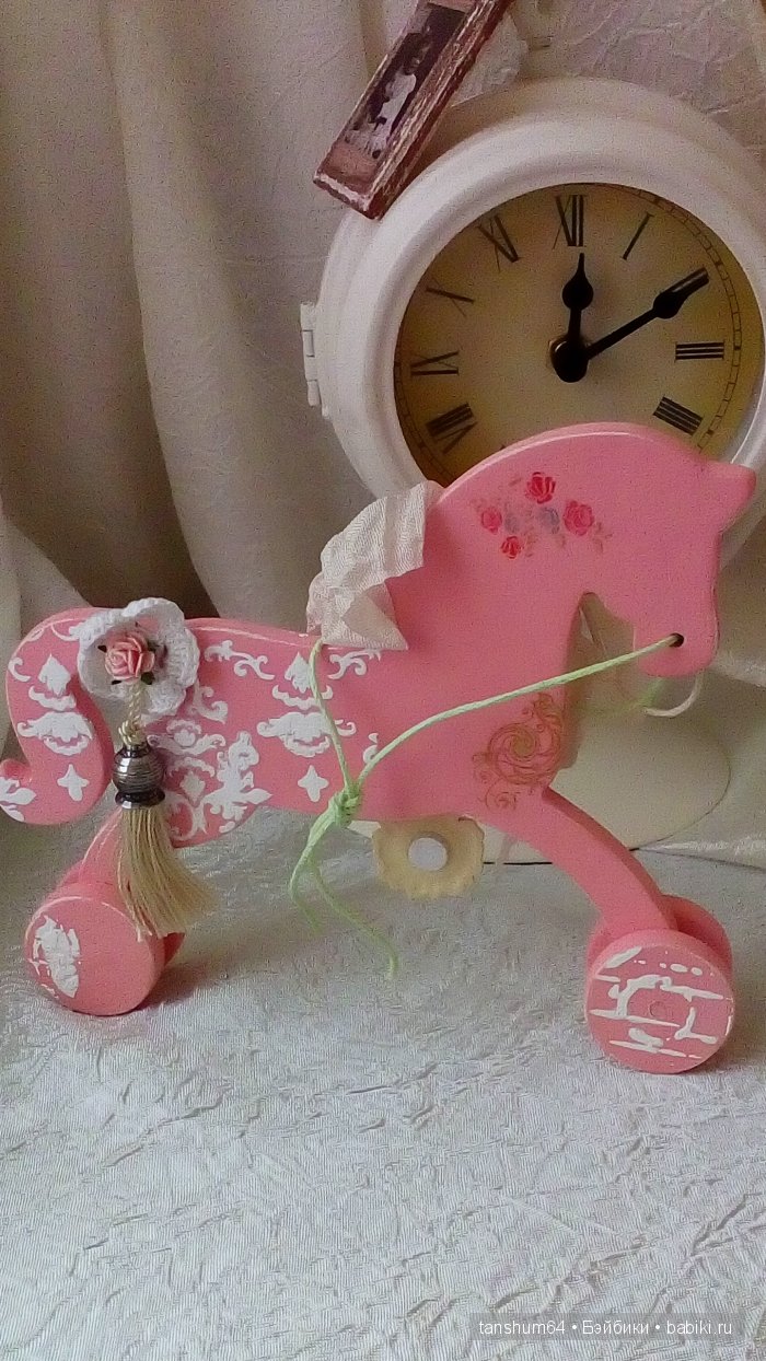 "Я люблю свою лошадку"( шебби в розовых тонах) (фото 2)