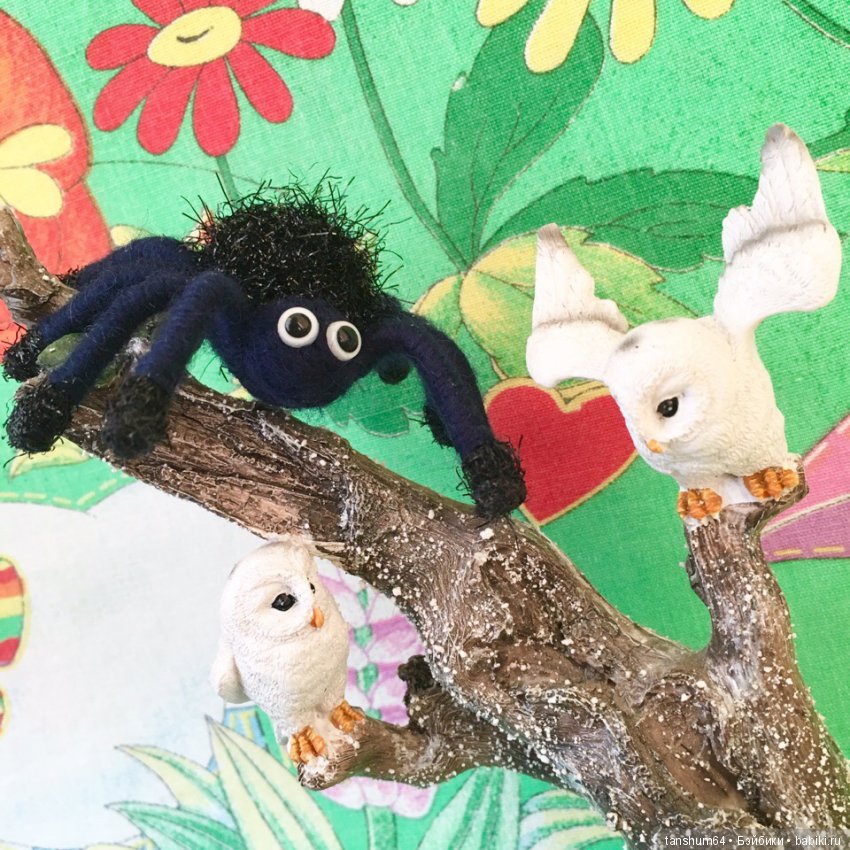 Новые приключения паучат — Авторские игрушки из разных материалов: синельная проволока