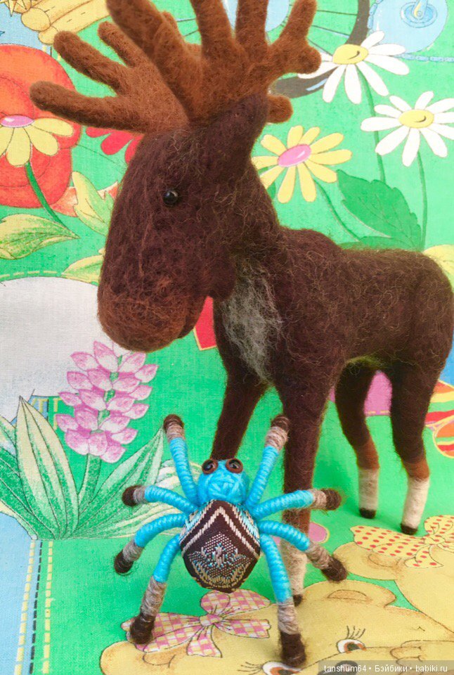 Новые приключения паучат — Авторские игрушки из разных материалов: синельная проволока