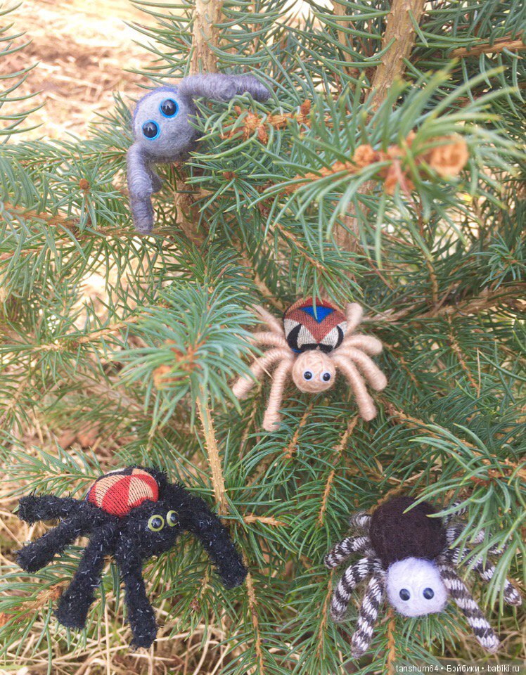 Новые приключения паучат — Авторские игрушки из разных материалов: синельная проволока
