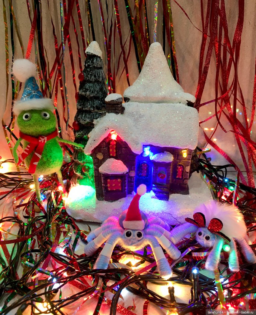 Интересно, а какой он, Новый год у паучат?Фантазии мастера Анастасии в мультике (фото 5)