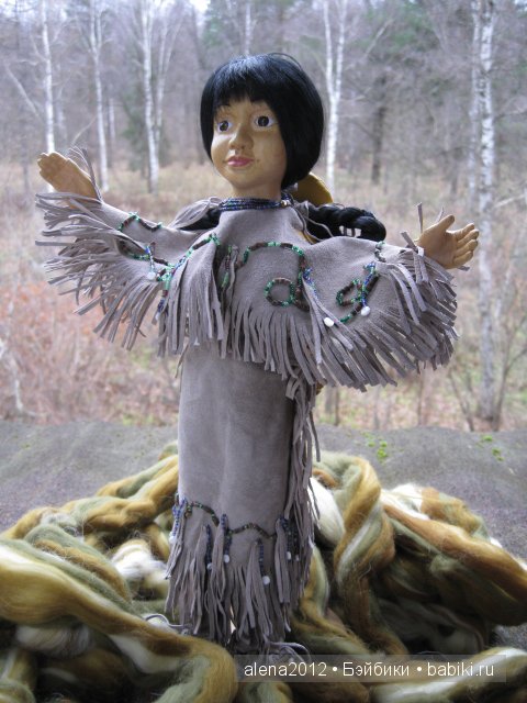 Тайпа (Taipa), жена вождя, деревянная кукла Роберта Райкерса (Robert Raikes)