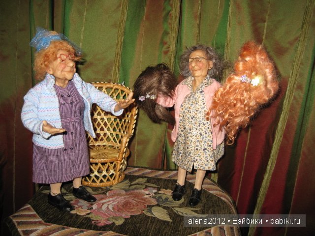 Старушки - веселушки от Annie Wahl, Richard Simmons. Или как бессовестно изменить авторскую куклу и не расстроиться (фото 6)