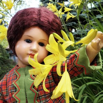 Антикварная деревянная кукла из Франции. Bebe tout en boes