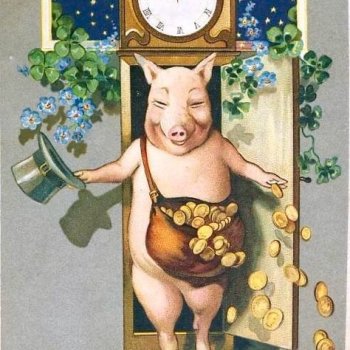 Из истории открыток с поросятами и свиньями