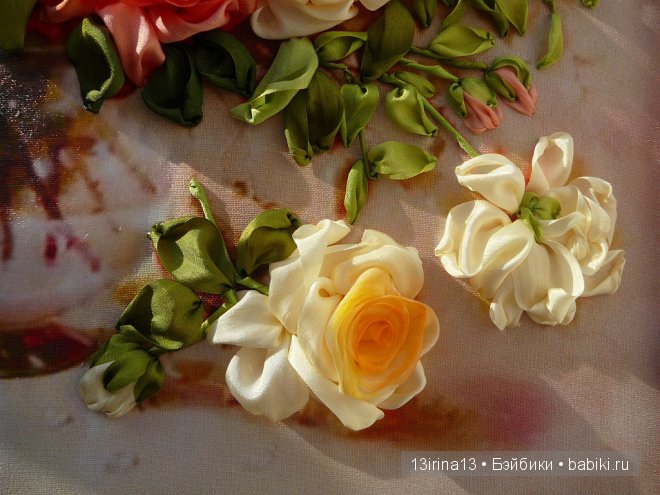 Красота из лент. Вышивка Людмилы Дейнеко