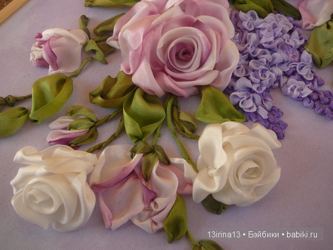 Красота из лент. Вышивка Людмилы Дейнеко