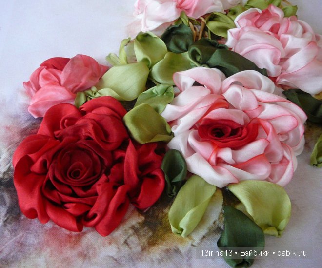 Красота из лент. Вышивка Людмилы Дейнеко