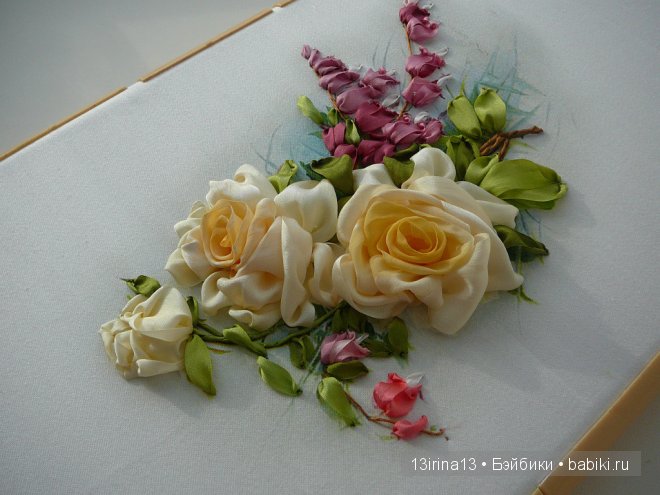 Красота из лент. Вышивка Людмилы Дейнеко