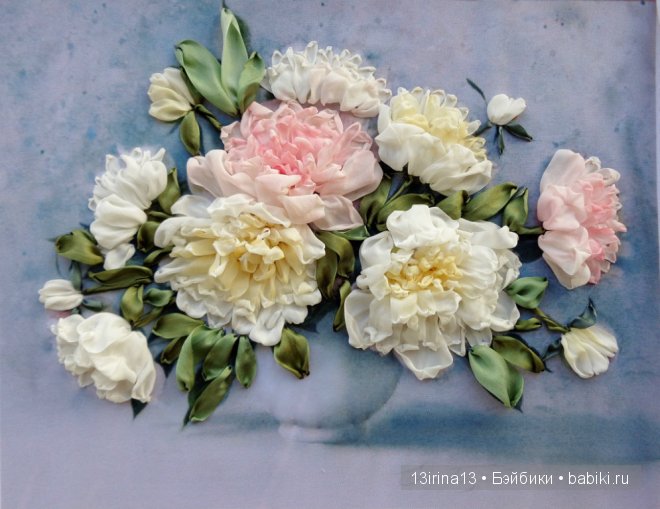 Красота из лент. Вышивка Людмилы Дейнеко