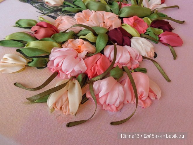 Красота из лент. Вышивка Людмилы Дейнеко