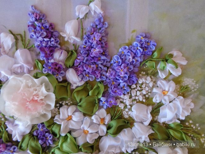 Красота из лент. Вышивка Людмилы Дейнеко