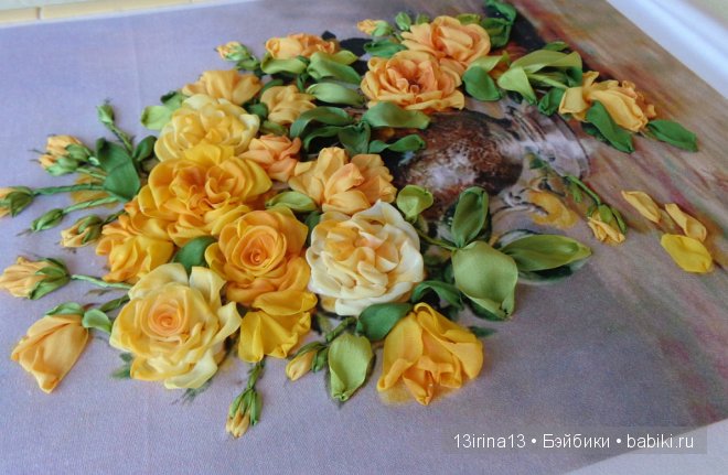 Красота из лент. Вышивка Людмилы Дейнеко