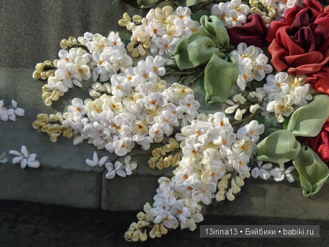 Красота из лент. Вышивка Людмилы Дейнеко