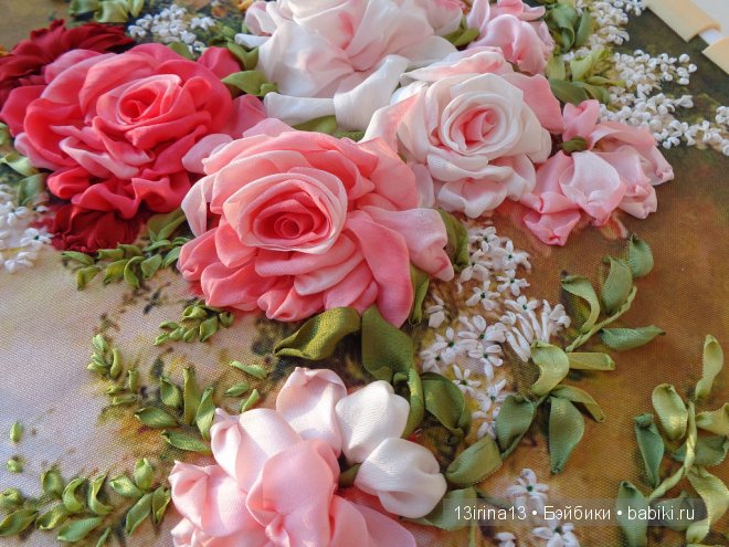 Красота из лент. Вышивка Людмилы Дейнеко