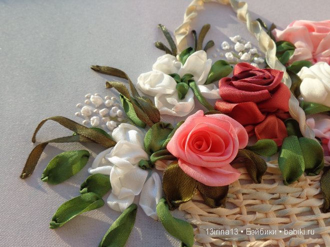 Красота из лент. Вышивка Людмилы Дейнеко