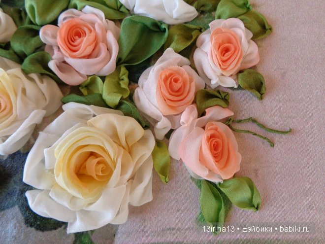 Красота из лент. Вышивка Людмилы Дейнеко