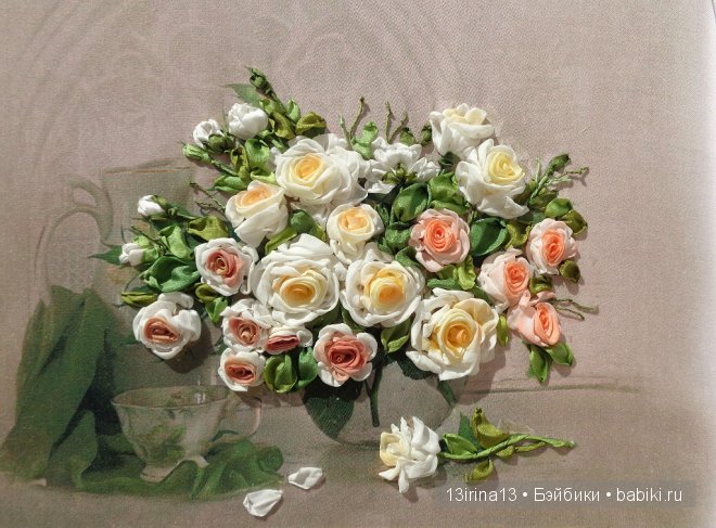 Красота из лент. Вышивка Людмилы Дейнеко