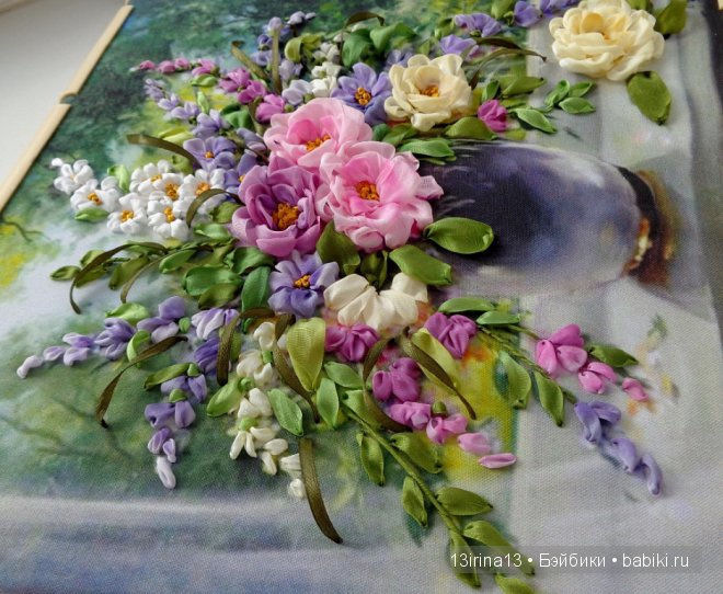 Красота из лент. Вышивка Людмилы Дейнеко