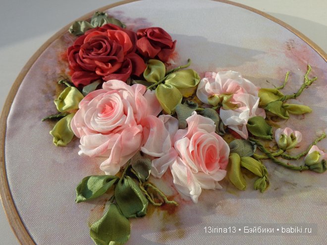 Красота из лент. Вышивка Людмилы Дейнеко