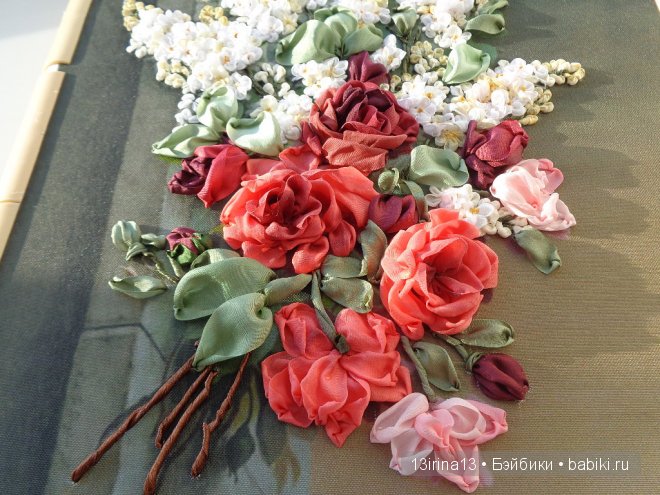 Красота из лент. Вышивка Людмилы Дейнеко