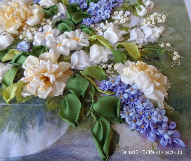 Красота из лент. Вышивка Людмилы Дейнеко