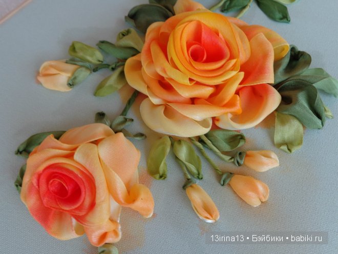 Красота из лент. Вышивка Людмилы Дейнеко