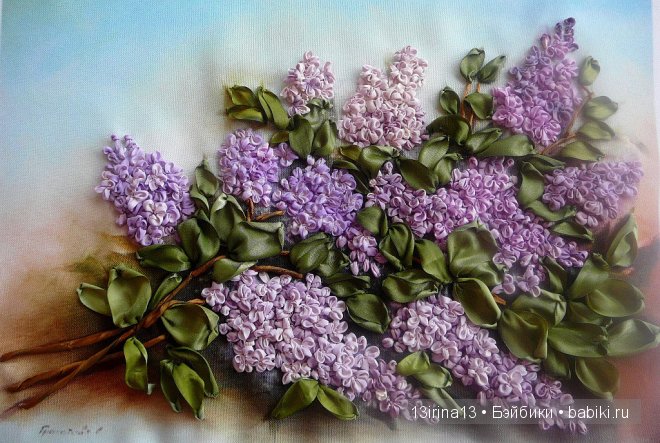 Красота из лент. Вышивка Людмилы Дейнеко