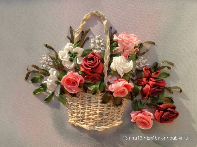 Красота из лент. Вышивка Людмилы Дейнеко