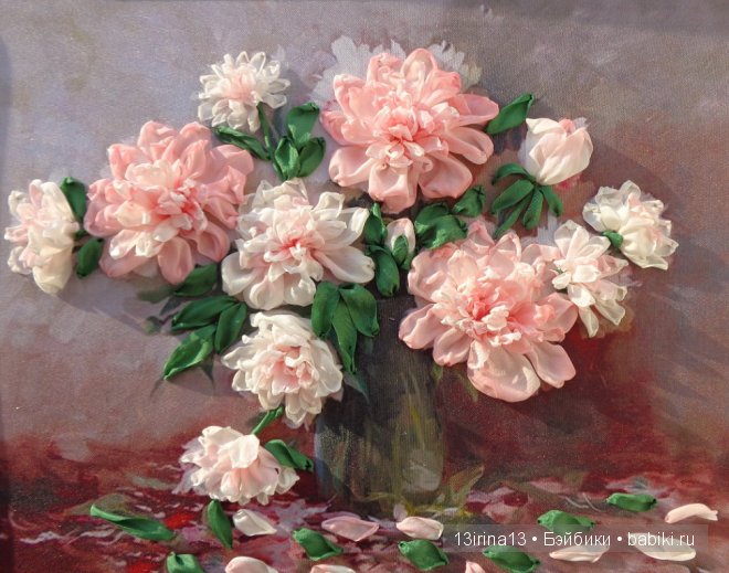 Красота из лент. Вышивка Людмилы Дейнеко