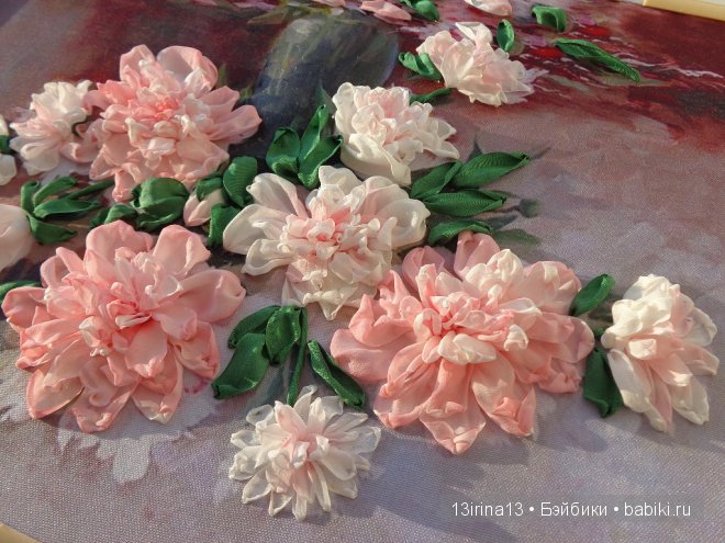 Красота из лент. Вышивка Людмилы Дейнеко