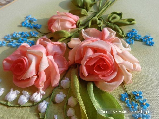 Красота из лент. Вышивка Людмилы Дейнеко