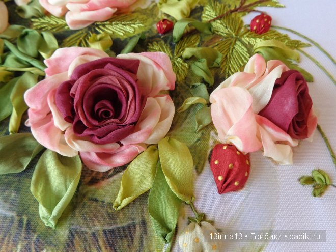 Красота из лент. Вышивка Людмилы Дейнеко