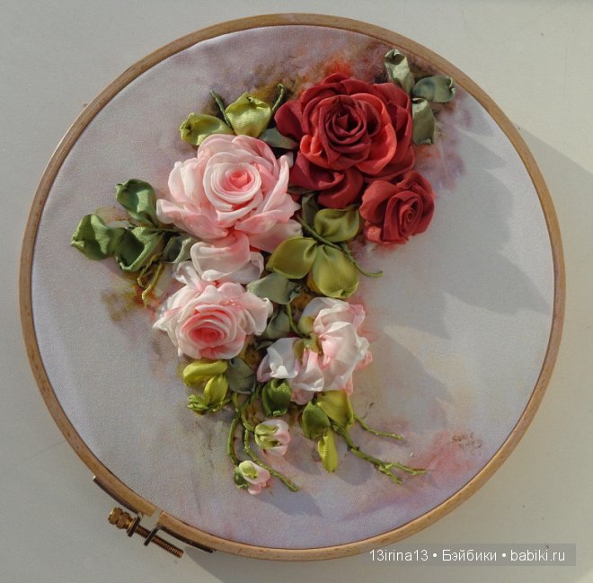 Красота из лент. Вышивка Людмилы Дейнеко