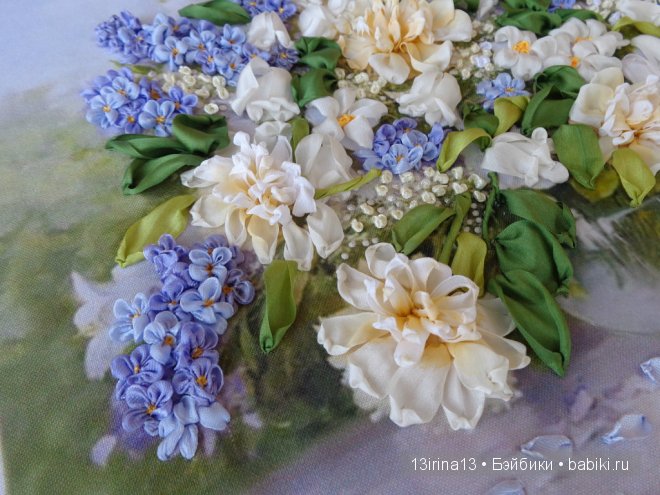 Красота из лент. Вышивка Людмилы Дейнеко