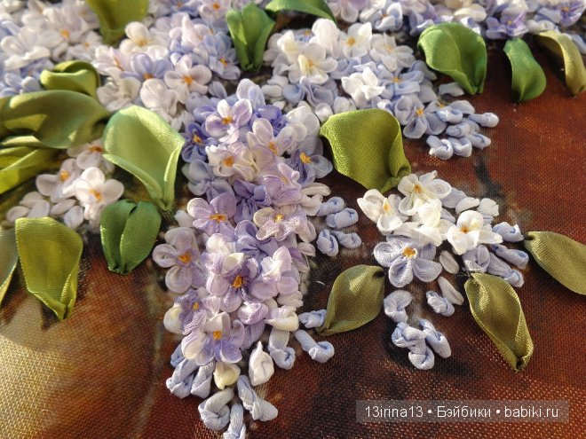 Красота из лент. Вышивка Людмилы Дейнеко