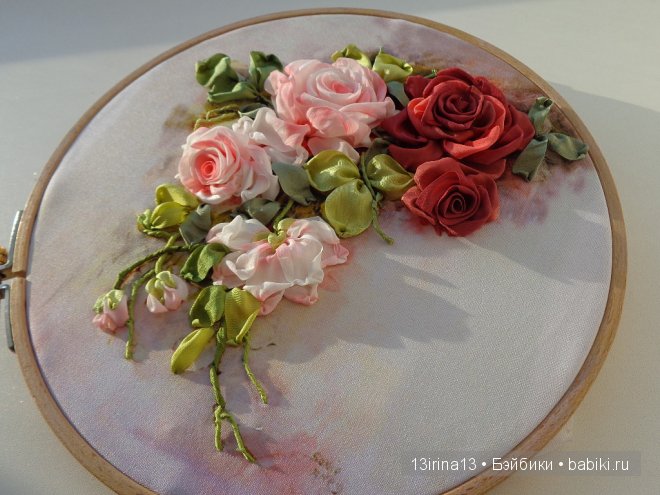 Красота из лент. Вышивка Людмилы Дейнеко