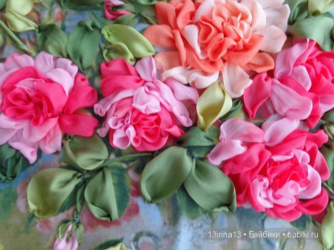 Красота из лент. Вышивка Людмилы Дейнеко